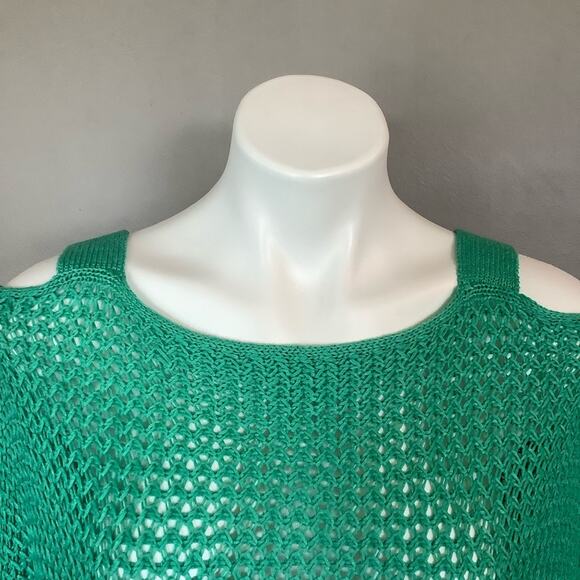 Knitted Cold Shoulder Batwing Sweater - Picture 4 of 9